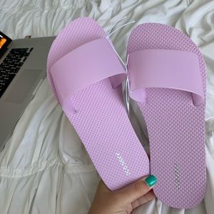 3 pairs of jelly slides from old navy